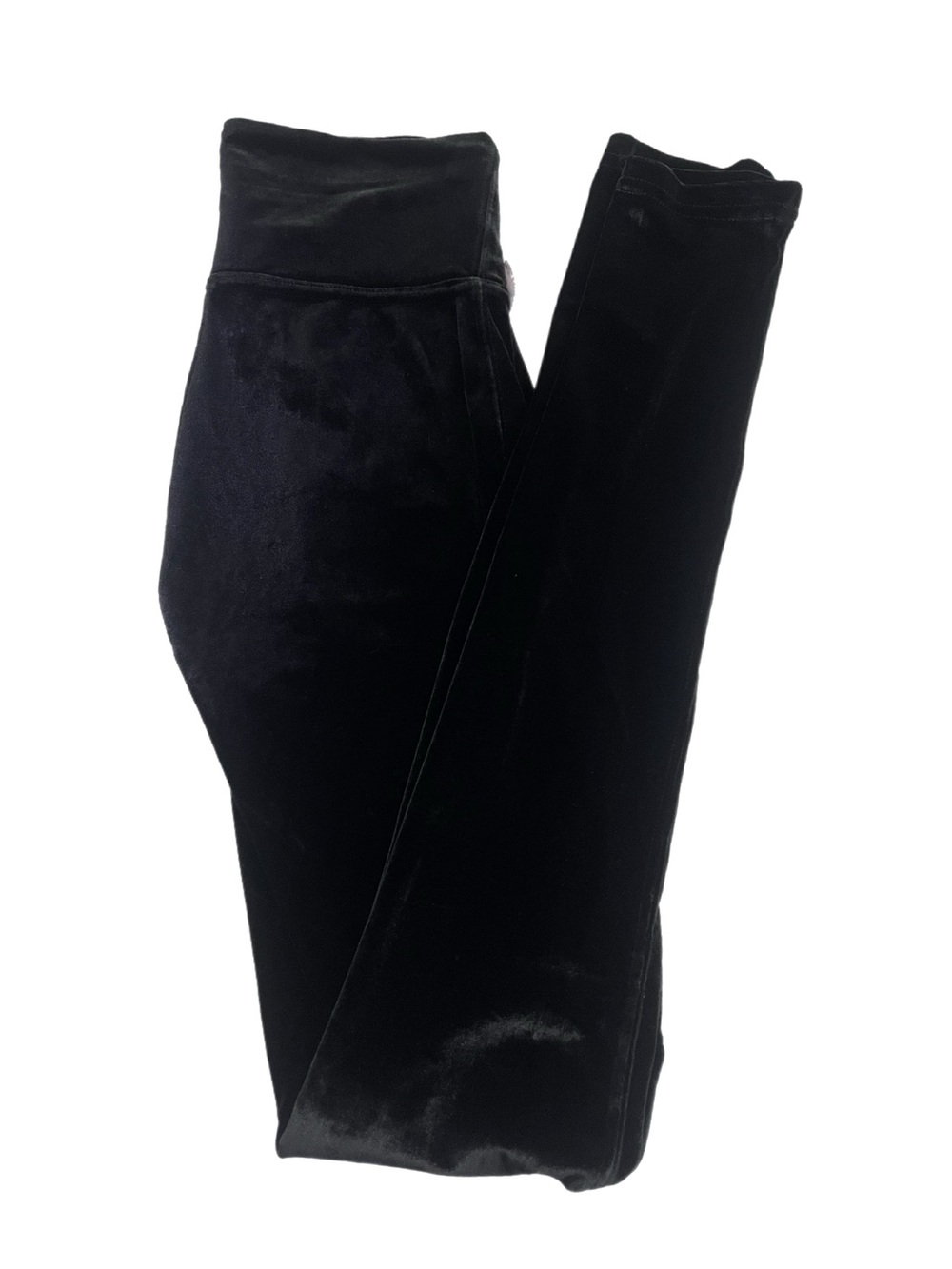 Assets Red Hot Label by Spanx Black Velvet Women's Leggings Size Small